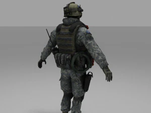 soldier combat soliter character 3D Model