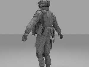 soldier combat soliter character Model 3D