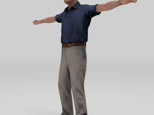 old man grand father 3D Model