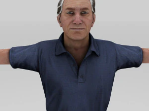 old man grand father 3D Model