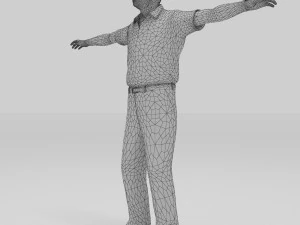 old man grand father 3D Model