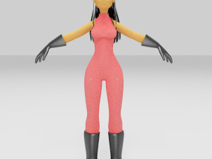 girls cartoon 3D Model