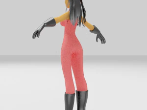 girls cartoon 3D Model