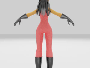 girls cartoon 3D Model