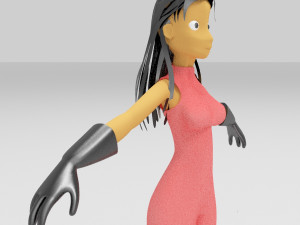girls cartoon 3D Modell