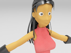 girls cartoon 3D Modell