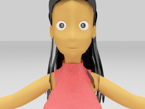 girls cartoon 3D Modell