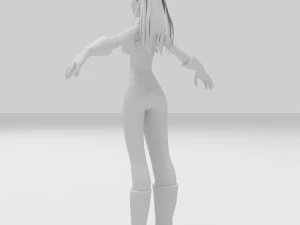 girls cartoon 3D Model