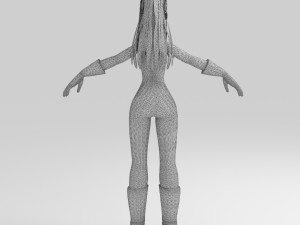girls cartoon 3D Modell