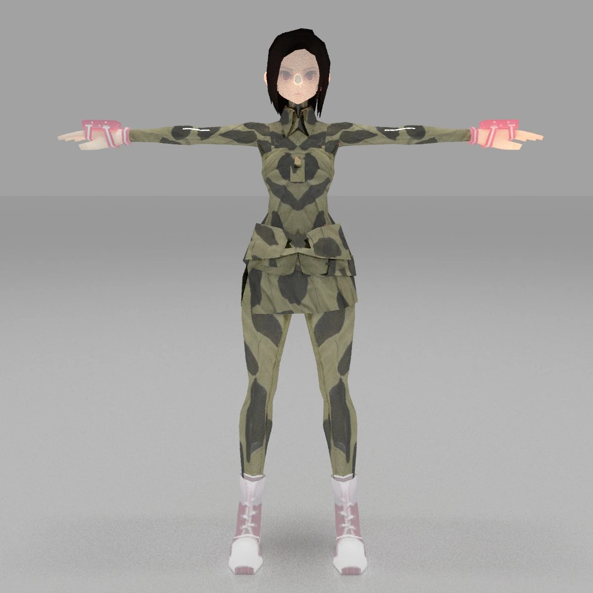 girls cartoon lowpolys 3d 3D Model .c4d .max .obj .3ds .fbx .stl .blend