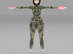 girls cartoon lowpolys 3d 3Dモデル
