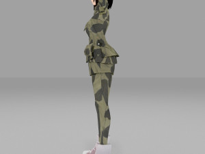 girls cartoon lowpolys 3d Modelo 3D