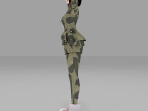 girls cartoon lowpolys 3d 3D Model