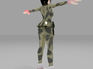 girls cartoon lowpolys 3d Modelo 3D