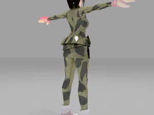 girls cartoon lowpolys 3d 3D Model