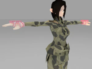 girls cartoon lowpolys 3d 3D Model