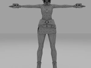 girls cartoon lowpolys 3d 3D Model