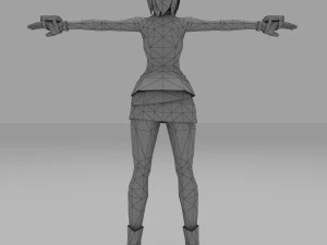 girls cartoon lowpolys 3d 3D Model