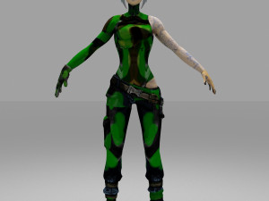soldier character cartoon girls Modello 3D