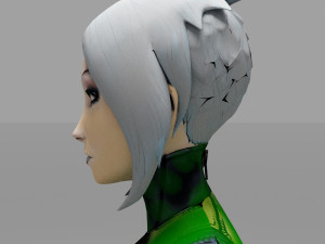 soldier character cartoon girls 3D Model