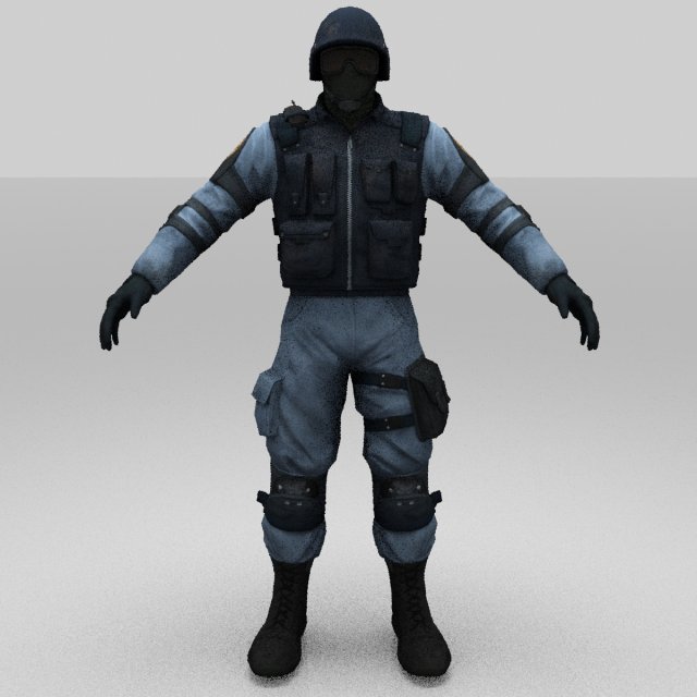 swat policer 3D 모델 .c4d .max .obj .3ds .fbx .stl .blend 