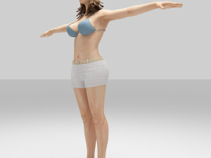 elly beautiful women Model 3D