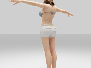 elly beautiful women Model 3D