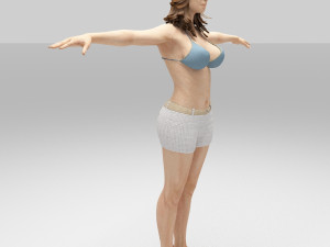 elly beautiful women Model 3D