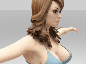 elly beautiful women Model 3D