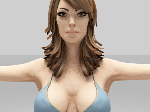 elly beautiful women Model 3D