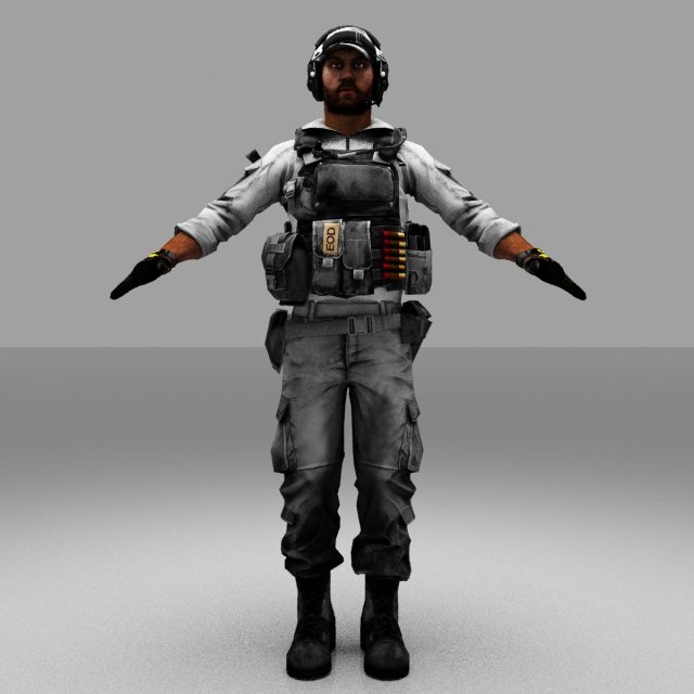 eggy soldier Modelo 3D .c4d .max .obj .3ds .fbx .stl .blend 