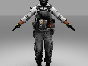 fox army soldier 3D मॉडल