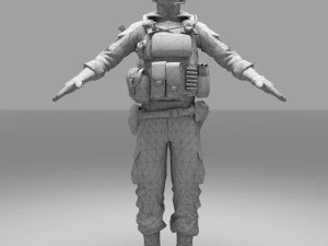 fox army soldier 3D Model