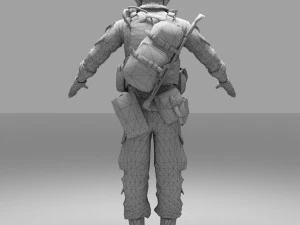 fox army soldier 3D Model