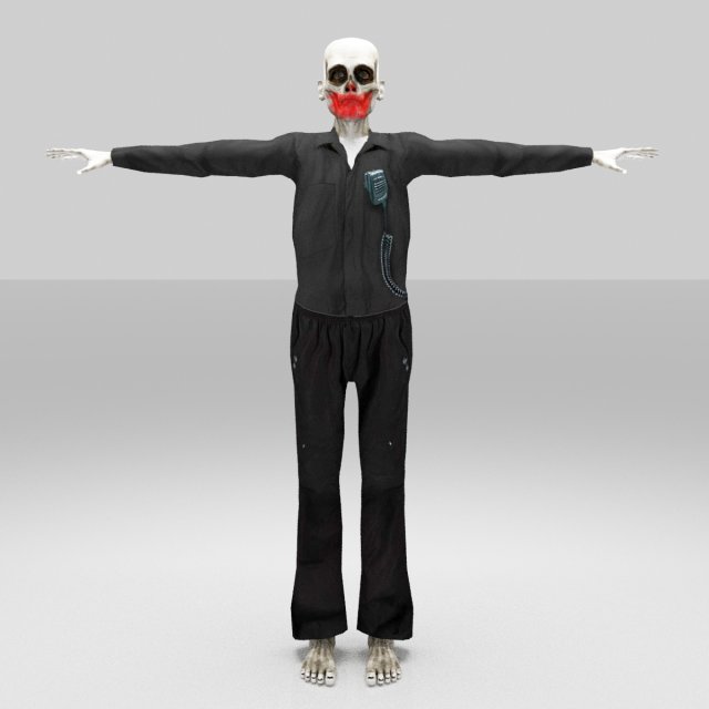 zombie ghost character Modelo 3D .c4d .max .obj .3ds .fbx .stl .blend 