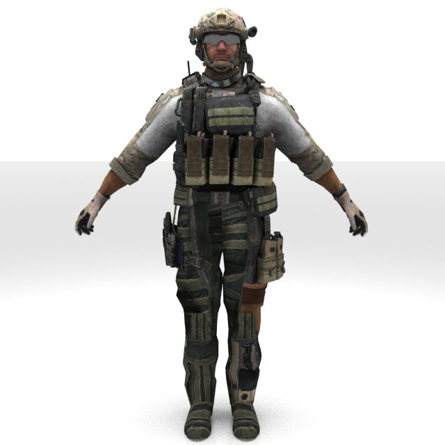 soldier military army 3D मॉडल .c4d .max .obj .3ds .fbx .stl .blend