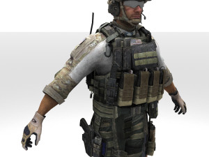soldier military army 3D मॉडल