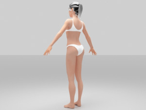 jess women 3D 模型