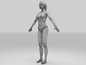 jess women 3D 模型
