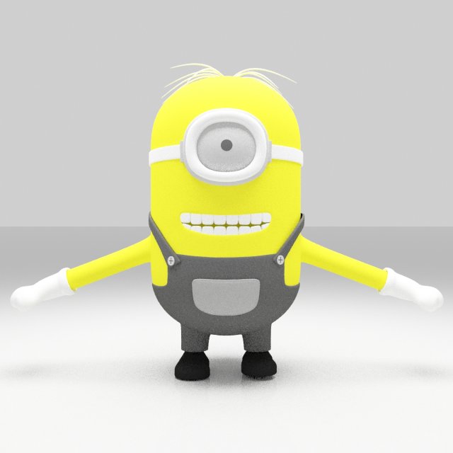 minion character cartoon Model 3D .c4d .max .obj .3ds .fbx .stl .blend 