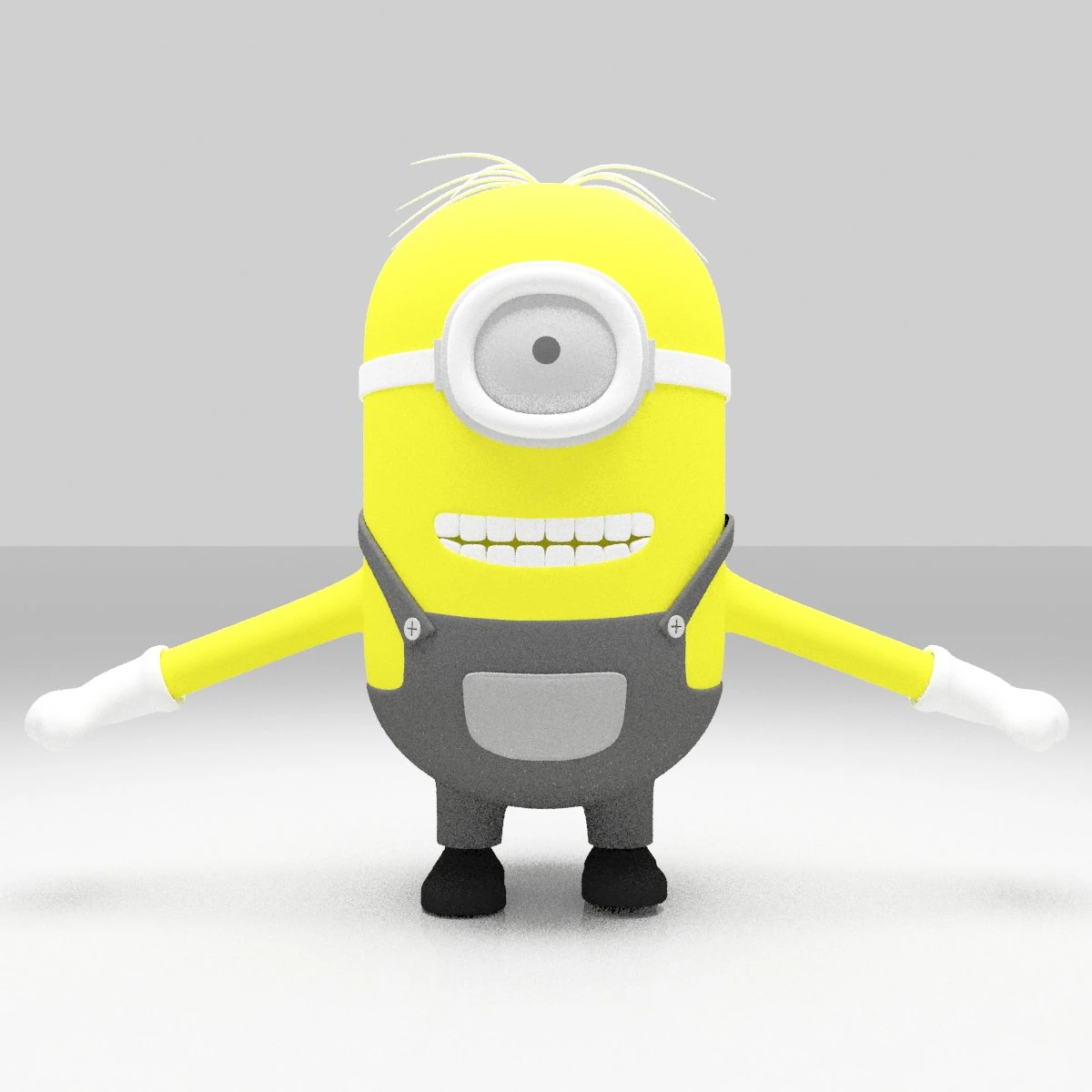 minion character cartoon 3D Model .c4d .max .obj .3ds .fbx .stl .blend 