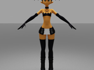 girls cartoon 3D 模型