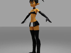 girls cartoon 3D Model