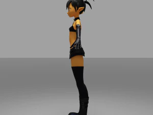 girls cartoon 3D Model