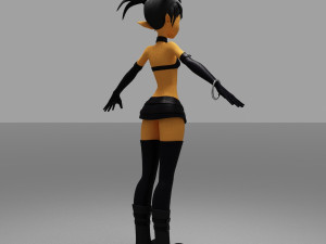 girls cartoon 3D Модель