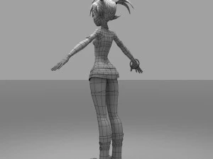 girls cartoon 3D Model