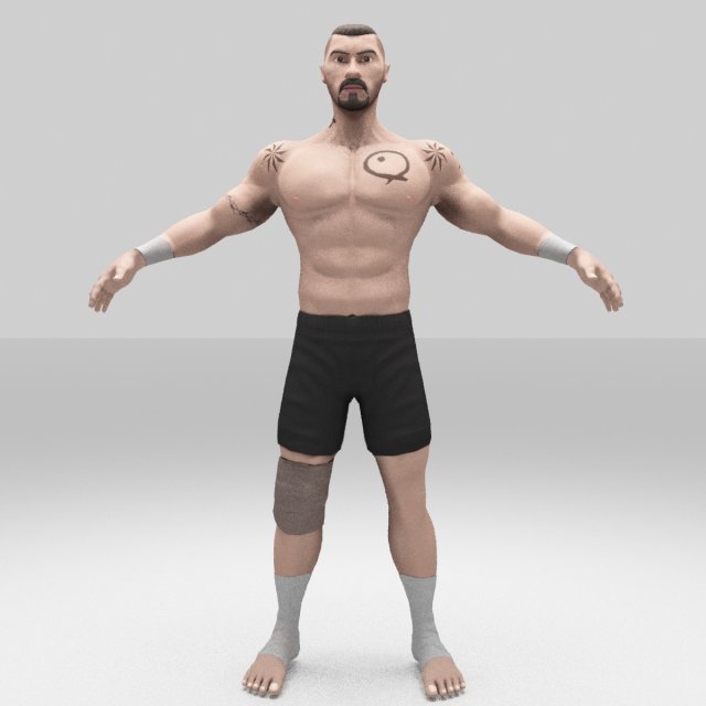 boyka figther 3Dモデル .c4d .max .obj .3ds .fbx .stl .blend 