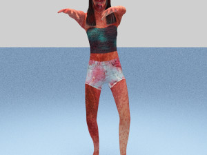 zombie female Modèle 3D