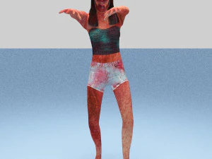 僵尸女 3D 模型