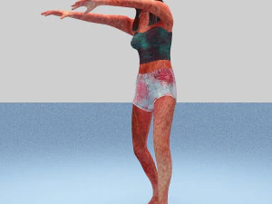zombie female 3D Model